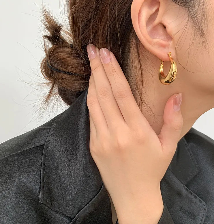 Luxe Gold Hoop Earrings